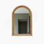 Miroir mural arqué avec cadre en bois, miroir décoratif rustique pour salle de bain
