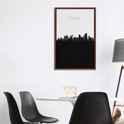 Calgary, Canada City Skyline by Ayse Deniz Akerman - Print on Canvas