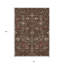 Tapis d'extérieur lavable floral brun clair et vert 8 pi x 10 pi chocolat