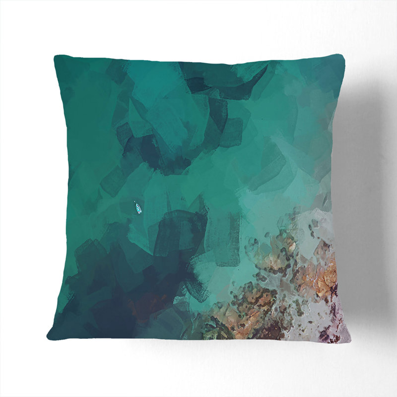 Abstract Square Cushion, 55cm H x 55cm W x 20cm D, Stone