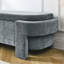 Banc de rangement en chenille de 51,5 po x 20,5 po x 17 po, gris, spacieux et confortable, sans assemblage requis pour la chambre et le vestibule-1347274949