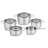 Fissler Pure Collection Stainless Steel Set 9 Piece with Glass Lid