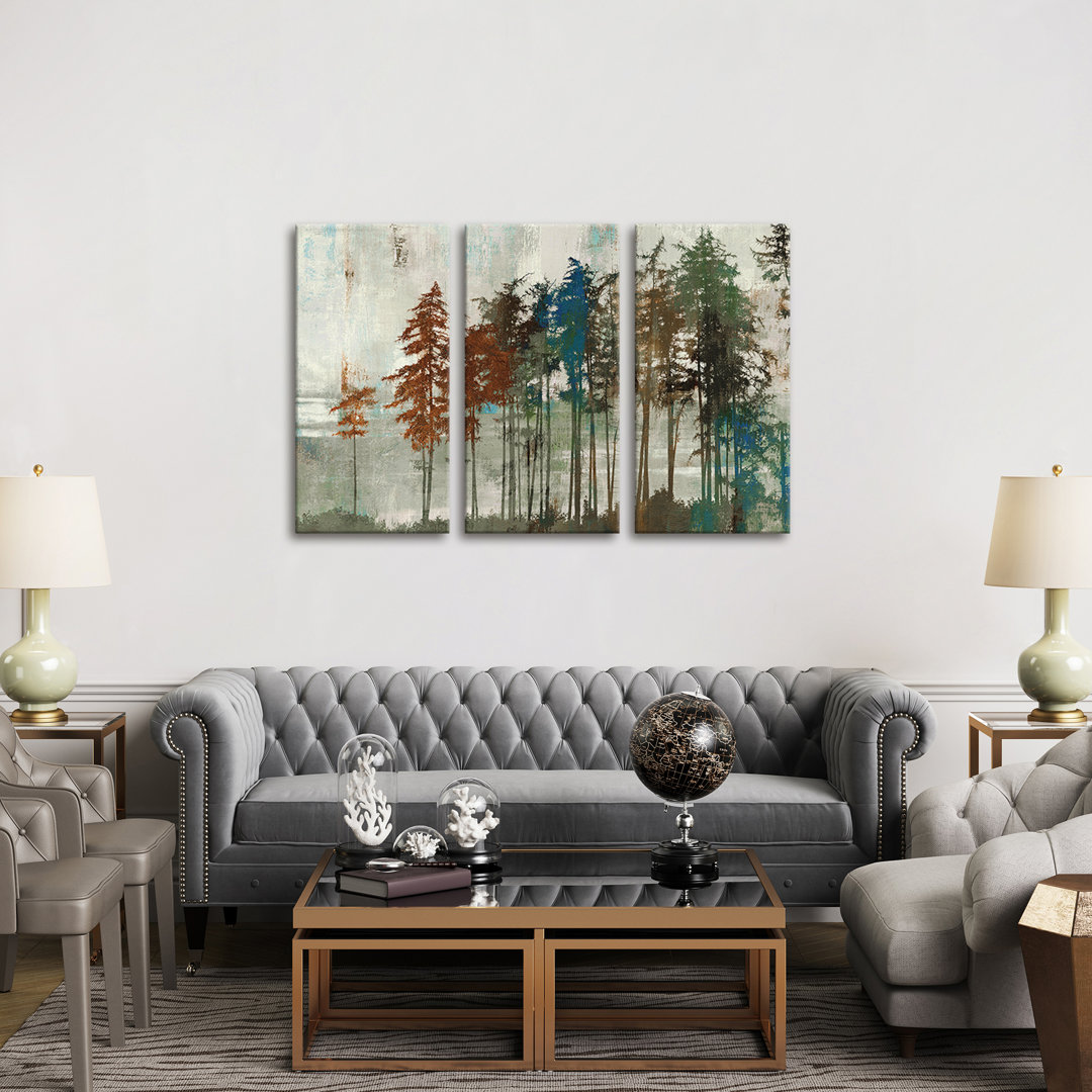 'Aspen' Painting Multi-Piece Image on Wapped Canvas