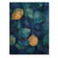 «Blue Leaves Forest Calm Scary» - Art mural sur bois de feuilles - sur bois de pin naturel-7200610