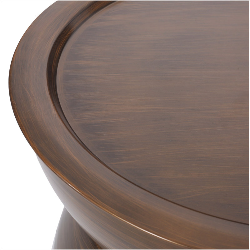 Table basse en métal martelé, Brown / Antique Bronze