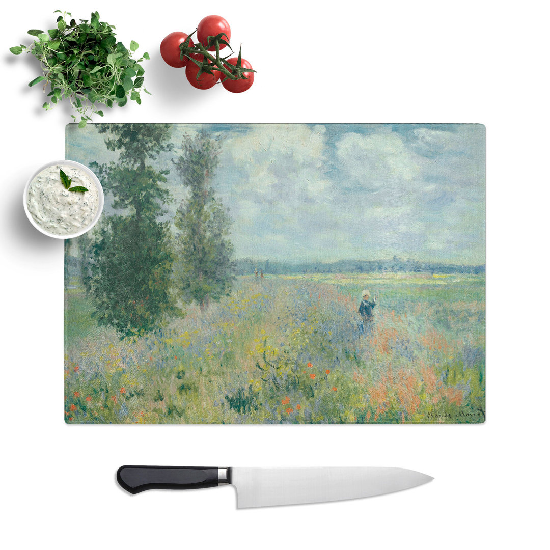 Poppy Fields Near Argenteuil by Claude Monet Chopping Board