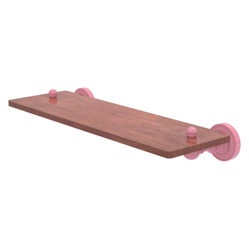 Tablette flottante en métal Dottingham, H 2,5 po x l 16 po x P 5 po, Rose