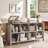 Farmhouse Wood Long Storage Organizer Bookcase-19013273-33435129