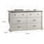 Commode large 6 tiroirs avec poignées noires Lara-121897276