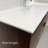 47.24'' Single Bathroom Vanities with White Stone Top, Brown Solid Wood, Fully Assembled