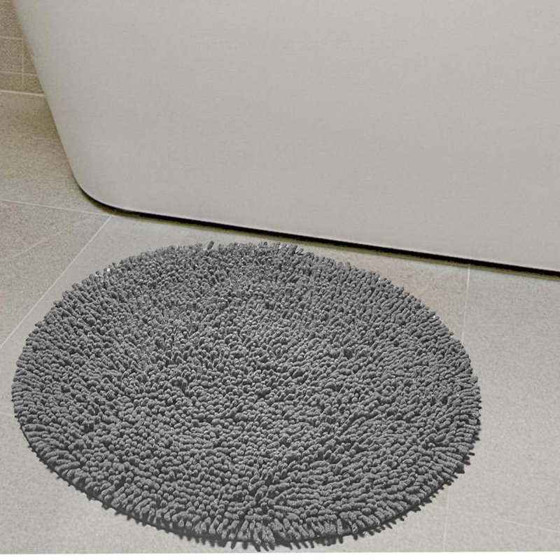 Virginio Non-Slip Bath Rug, Gray