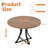 39.4'' Round Dining Table for 2-4, Small Kitchen Table with Metal Legs and Adjustable Feet for Apartments and Small Spaces-1436319564