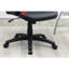 Chaise de bureau à hauteur réglable, coussins d'accoudoirs, dossier, noir et rouge pour un espace de travail efficace