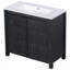 Organisateur de meuble-lavabo de salle de bain avec lavabo, ensemble d'armoire combinée, armoire de rangement pour salle de bain, espresso rétro