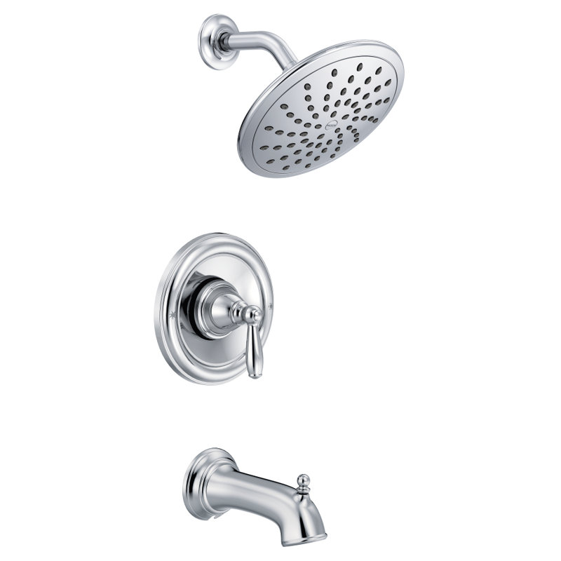 Moen Brantford Eco-Performance Posi-Temp Tub and Shower Trim Kit, Valve Required, Chrome