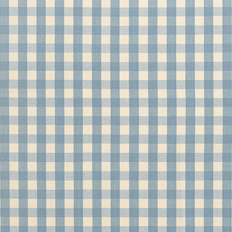 Elton Cotton Check Fabric, Blue