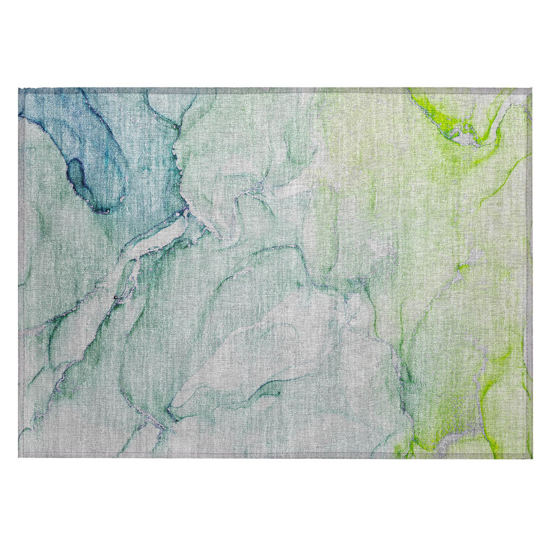 Wellsboro Indoor/Outdoor Area Rug with Non-Slip Backing, Rectangle 1'8" x 2'6"