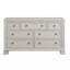 Commode de luxe classique à finition blanc perle avec 7 tiroirs et meubles de chambre à coucher en bois 1pc