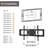 Black Tempered Glass Tv Stand With Multi Adjustment For 32 - 65 Inch Tvs Multi-Functional Options And Practicality