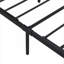 Queen Size Classic Black Metal Platform Bed, Modern Style with Under-Bed Storage for Residential Bedroom Use