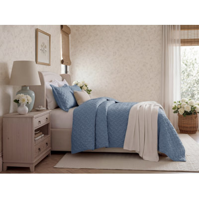 Couverture matelassée - Motif tissé texturé, couvre-lit léger Airy, 85 g / m²