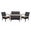 Ensemble de table d'extérieur 4 pièces Orry, 1 causeuse, 2 chaises d'appoint-102248017-102248018