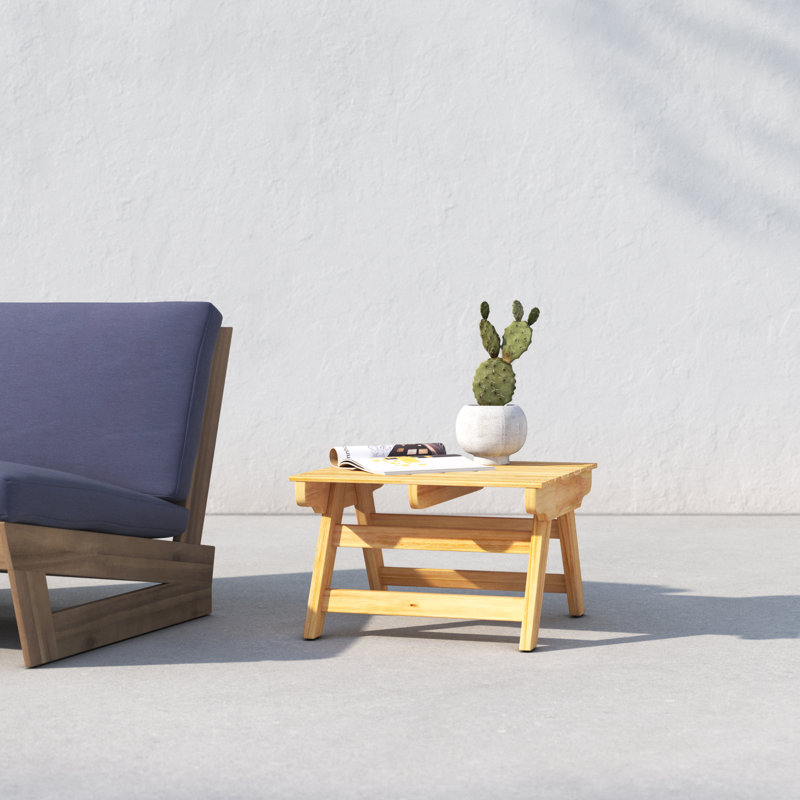 Bullock 19.75'' Outdoor Side Table, Teak