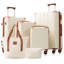 Ensemble de valises 6 pièces Hardshell, valises extensibles légères à deux roues, verrou TSA pour hommes femmes