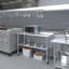 Table en acier inoxydable avec dosseret et roulettes AmGood. NSF.-90296351