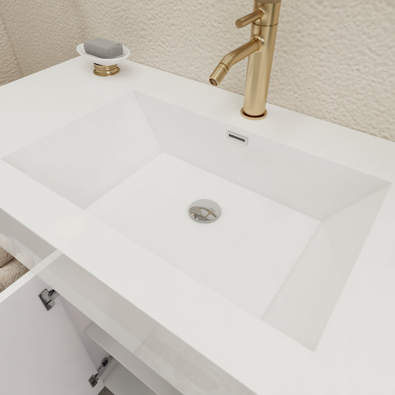 Ensemble de meuble-lavabo double 84 po avec tiroirs et portes 84 po, Blanc brillant