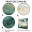 Or et vert, vague douce fusion - formes abstraites, art mural 4 pièces-1469606310-1469606308