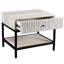 Oldham 1 - Drawer Metal in White/Black