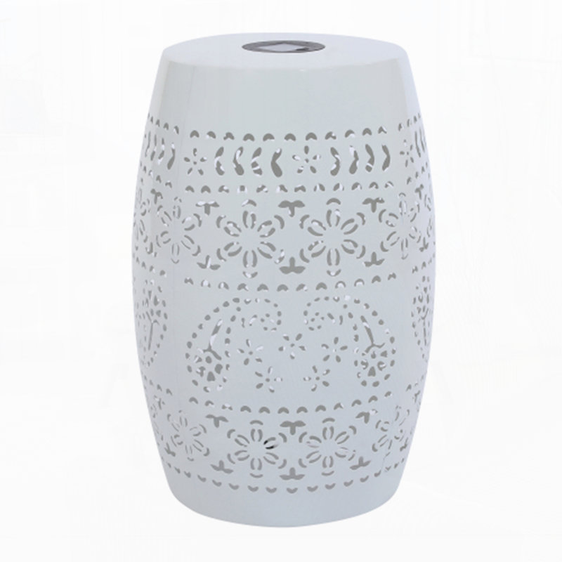 Outdoor Side Table, White