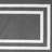 Double Border Machine Tufted Performance Dark Gray/White Rug-64089924