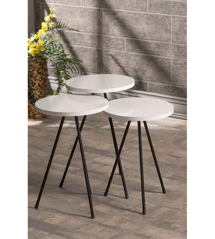Greta 14cm Console Table, White