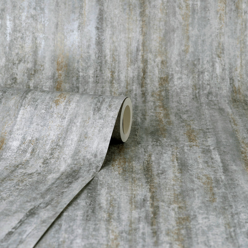 Papier peint à rayures Belen, Gris