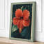 Hibiscus in Deep Teal Botanical - Wrapped Canvas-199484172-199484176