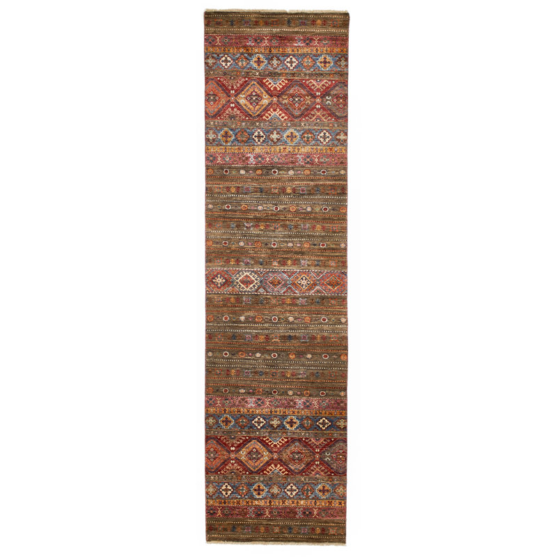 Chemin de table tribal brun et multicolore 3 x 10