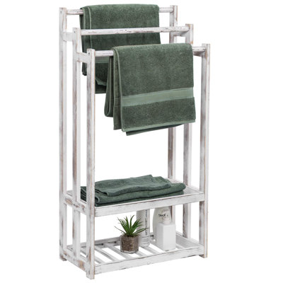 3 Tier Solid Wood Blanket Quilt Rack