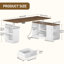Bureau debout en L de 63 po avec tiroir et support pour moniteur, bureau de direction à hauteur réglable avec armoire de rangement et prise de courant-1446737051