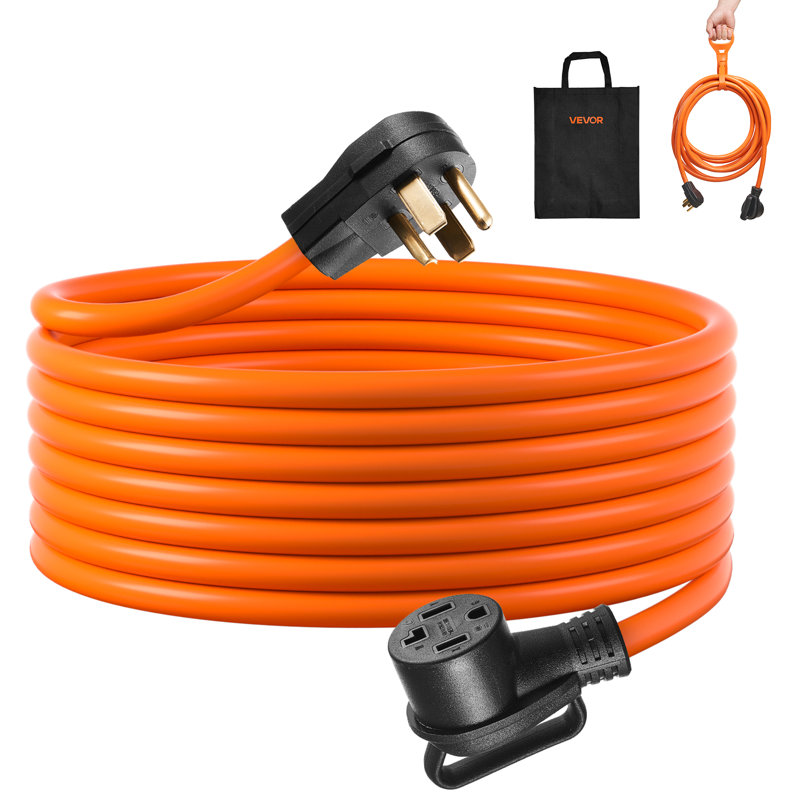 Cordon de rallonge de sécheuse à 4 branches NEMA 14-30P à 14-30R Cordon de sécheuse 30A, H 0,5 po x l 120 po x P 0,5 po