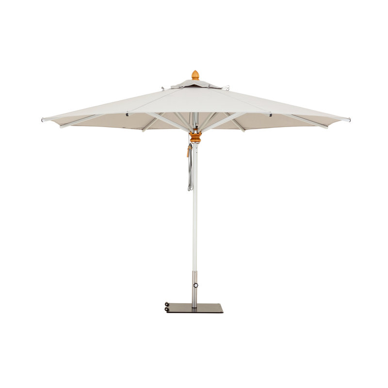 Bravura 13.1' Round Market Umbrella, Lemon, CBS + 2" Galvanized Tube, 99.60" H x 106.29" W x 106.29" D