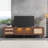 Rattan-inspired Tv Stand For 80'' Tv - Media Console With 3 Cabinets, 2 Drawers & Led Light (70.8'' L X 15.7'' W X 19.6'' H)