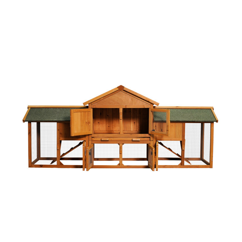 Cage extra spacieuse 79,5 po avec 2 couloirs, enclos pour hamster de cobaye, plateau amovible, toit imperméable à deux niveaux, cage pour grand animal de compagnie et coffre-fort