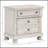 Antique Gray Nightstand Two Drawer