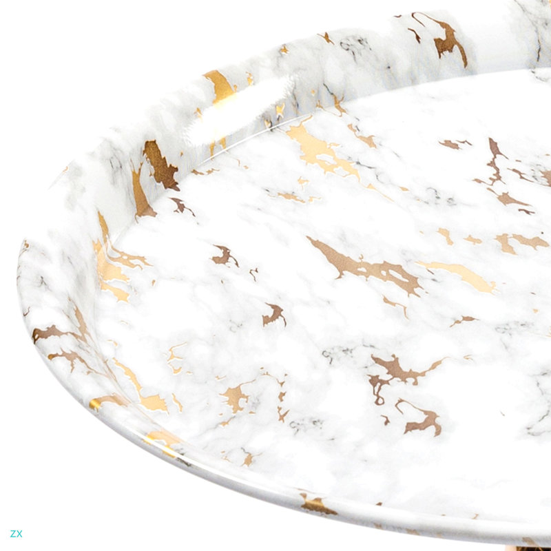 Table d'appoint ronde avec table de bout Mermaid, White Marble