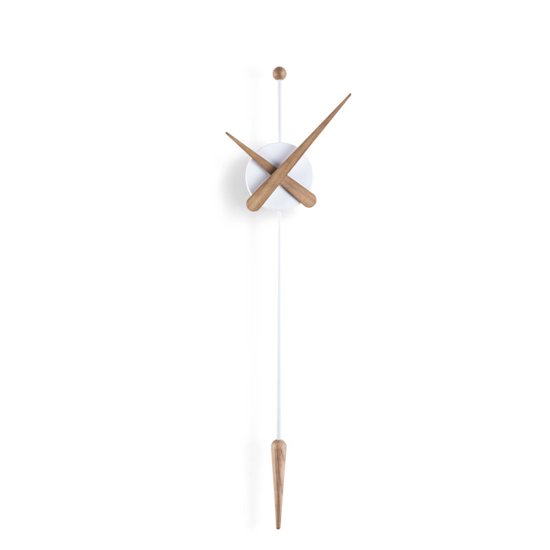 Analog Wall Clock, White Oak