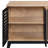 Porath Oak and Espresso Electric Fireplace with 1 Cabinet