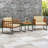 Raffield 2 - Person Acacia Wood Patio Conversation Set with Cushions