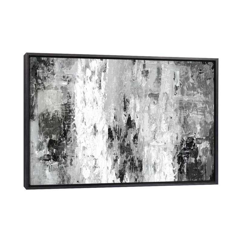 « Black And White Abstract IV by PI Studio » - Impression sur toile tendue, H 18 po x l 26 po, Impression encadrée